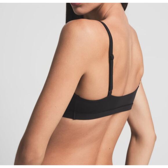 Skims Fits Everybody Scoop Bralette Bra Black Size Medium Black - Picture 2 of 5